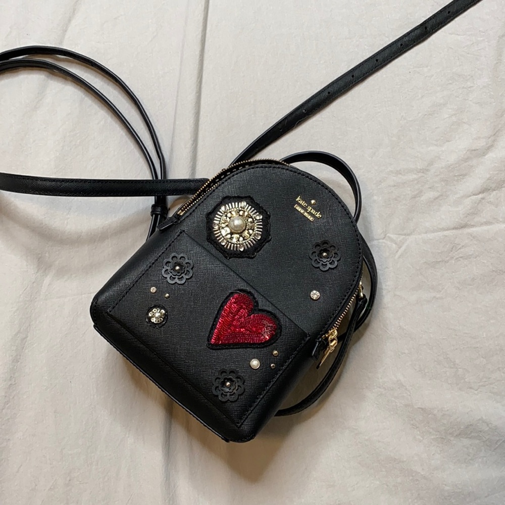 Black Kate Spade mini backpack